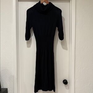 Athleta Black Short Sleeve Sweater Dress Sz S